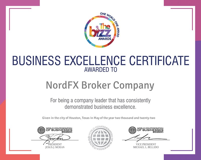 สมาพันธ์ธุรกิจโลกมอบรางวัลธุรกิจยอดเยี่ยมให้กับ NordFX เป็นครั้งที่สอง1